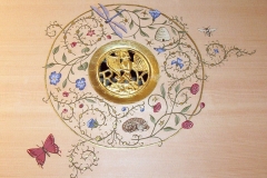 Decorative work on harpsichord, private commission